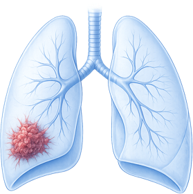 Illustration of lung cancer